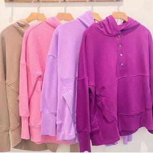 Off the shoulder oversized sweatshirt color tan WORN ONCE size small